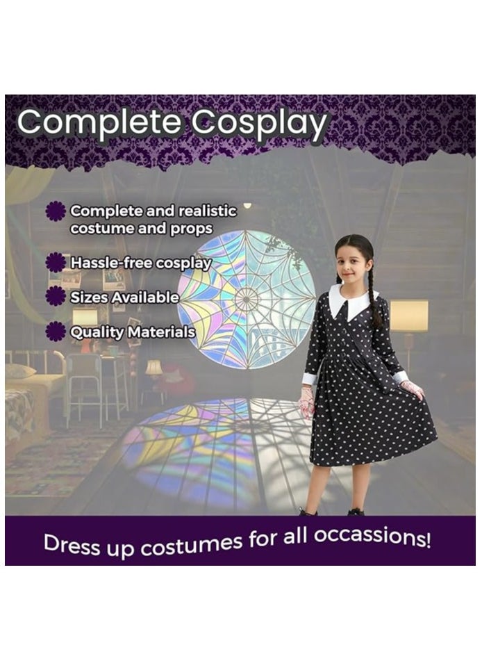 Home Smart - Home Smart Girls Black Costume Dress with Accessories Cosplay Girls Dress Up Party Favor or Special Occasion - Image 1