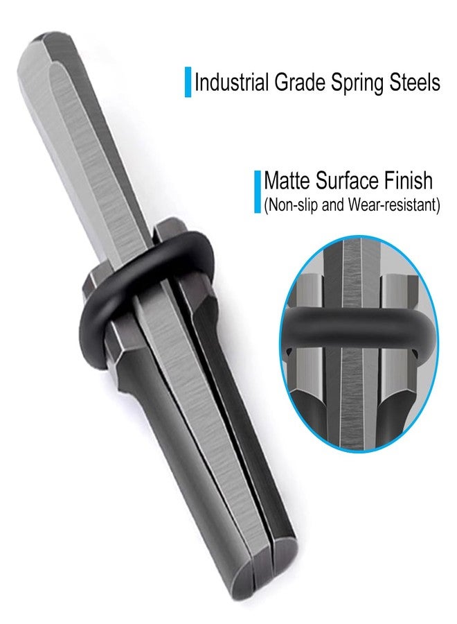 CenterZ 10 Sets Rock Splitter, 3/4 inch Diameter with 2 inch Depth Drill Hole Fitted Stone Splitting Tools, Spring Steel Wedge and Feather Shims Hand Tools for Masonry, Concrete Marble Granite Cutting - Image 3