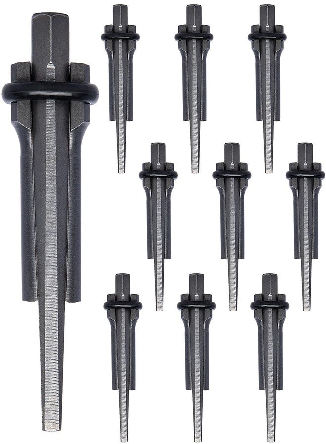 CenterZ 10 Sets Rock Splitter, 3/4 inch Diameter with 2 inch Depth Drill Hole Fitted Stone Splitting Tools, Spring Steel Wedge and Feather Shims Hand Tools for Masonry, Concrete Marble Granite Cutting - Image 1