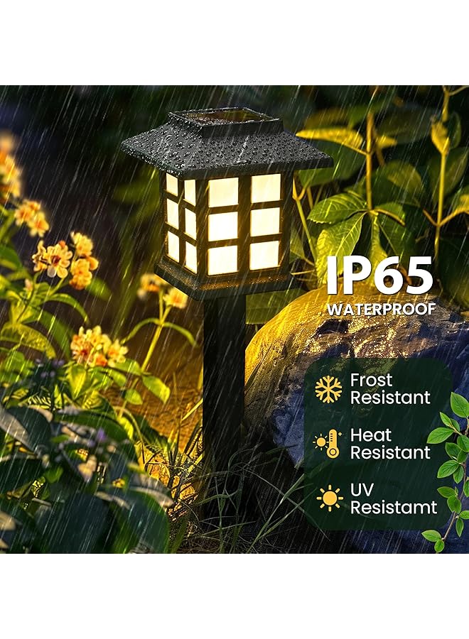 erorex 8 Pack Solar Pathway Lights Outdoor Yard Decoration Waterproof Outdoor Solar Lights For Garden Landscape Path Yard Patio Driveway Walkway - Image 2