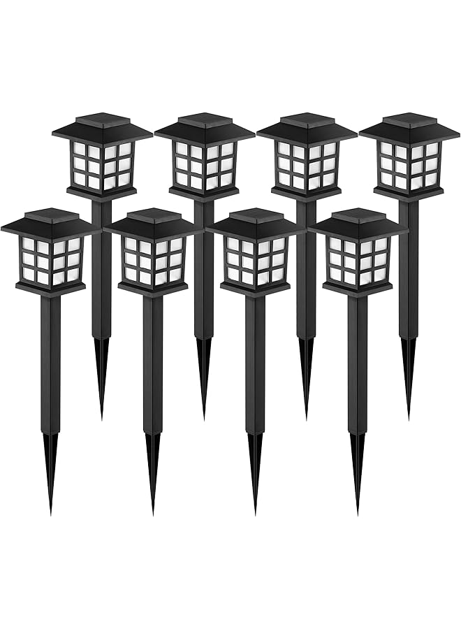 erorex 8 Pack Solar Pathway Lights Outdoor Yard Decoration Waterproof Outdoor Solar Lights For Garden Landscape Path Yard Patio Driveway Walkway - Image 1