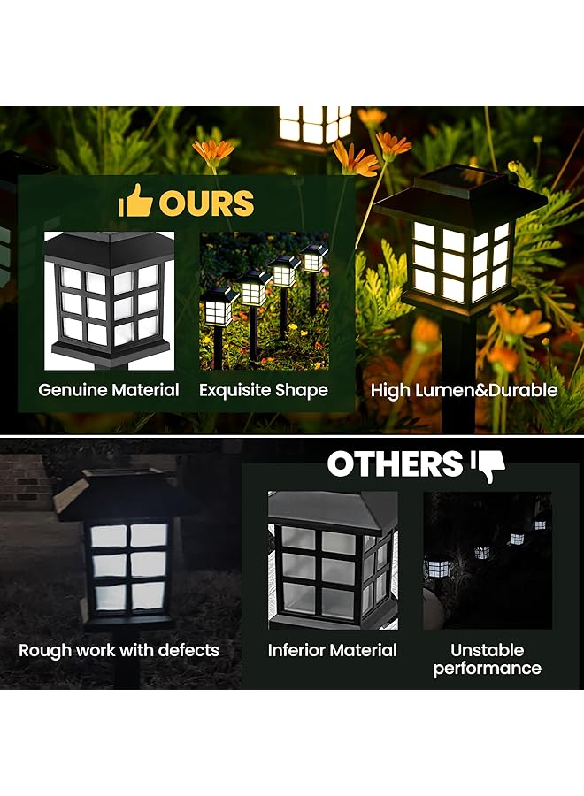 erorex 8 Pack Solar Pathway Lights Outdoor Yard Decoration Waterproof Outdoor Solar Lights For Garden Landscape Path Yard Patio Driveway Walkway - Image 3