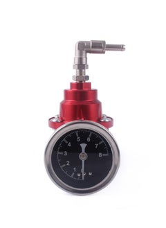 AROAQ Automotive Adjustable Fuel Pressure Regulator Oil Gauge, Economical Gas Saver Gasoline Regulator, Gas Oil Injection Pressure Regulator to Improve Car Performance, (Red)  - Image 1