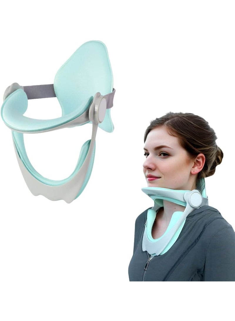 SOLARAE 360°Adjustable Neck Brace, Neck Traction Device for Posture Correction, Soft Foam Wraps Support, Neck Stretcher Neck Decompression Devices for Forward Head Posture Correction - Image 1