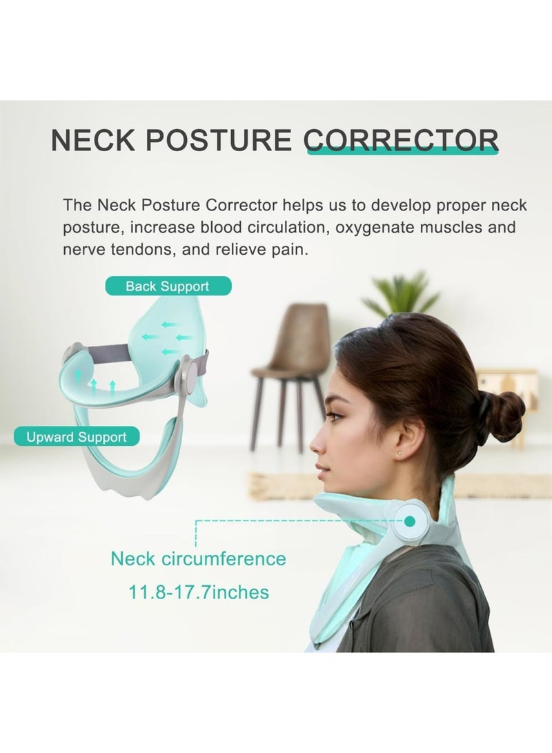 SOLARAE 360°Adjustable Neck Brace, Neck Traction Device for Posture Correction, Soft Foam Wraps Support, Neck Stretcher Neck Decompression Devices for Forward Head Posture Correction - Image 2