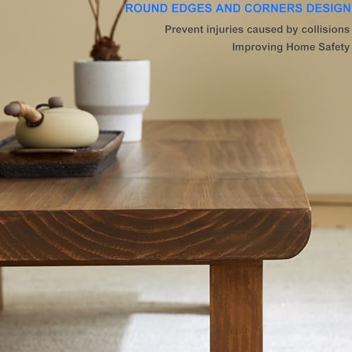 X went Japanese Style Sheesham Wood Coffee Table for Living Room, Dining Room, Bedroom, Kitchen, Office Home Decor (80x50x38) - Image 2