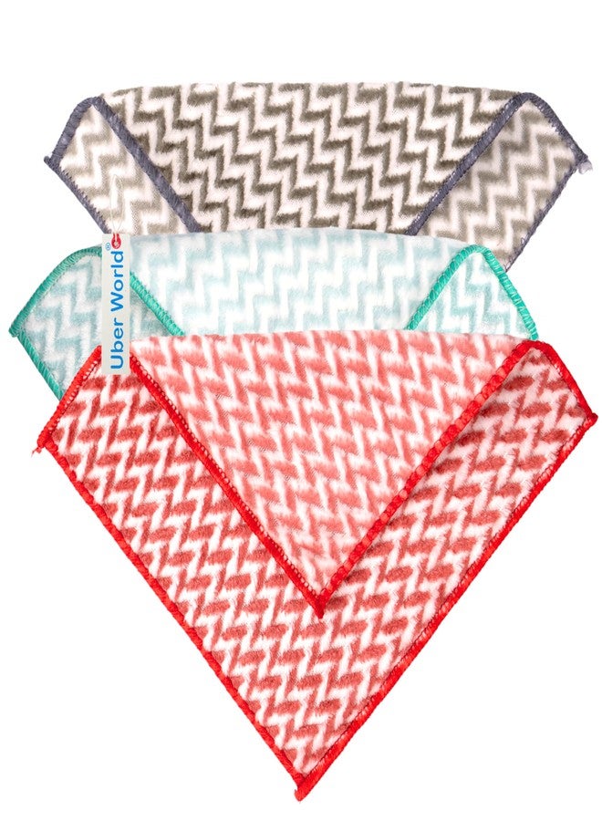 Uber World Handkerchief for Women | Face Towels | Handkerchief for Kids | Women | Hanky | Hanky of Kids | Ladies handkerchief Zigzag (6) - Image 1
