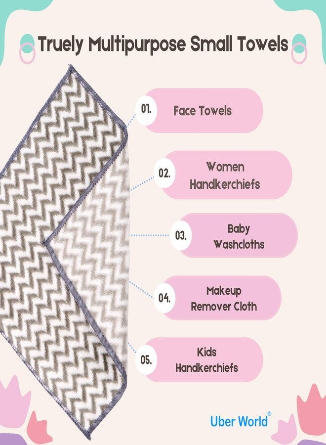 Uber World Handkerchief for Women | Face Towels | Handkerchief for Kids | Women | Hanky | Hanky of Kids | Ladies handkerchief Zigzag (6) - Image 4