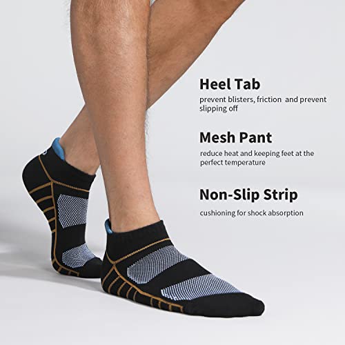 Lapulas Athletic Ankle Socks Low Cut Cushioned Anti-Blister Running Tab Sports Socks for Men and Women 6Pairs Medium - Image 2