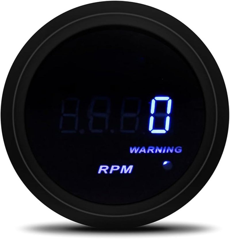 عداد سرعة 52 ملم LED أزرق 0-9000 دورة في الدقيقة، مقياس درجة حرارة الماء 12 فولت لمقياس سيارة ودراجة نارية - Image 2
