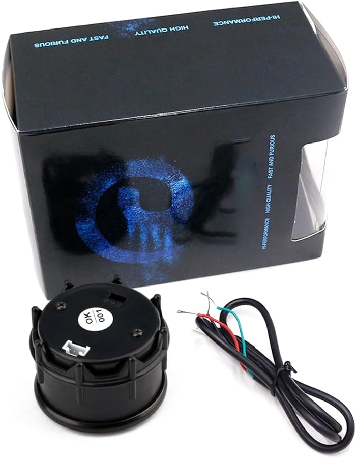 عداد سرعة 52 ملم LED أزرق 0-9000 دورة في الدقيقة، مقياس درجة حرارة الماء 12 فولت لمقياس سيارة ودراجة نارية - Image 4