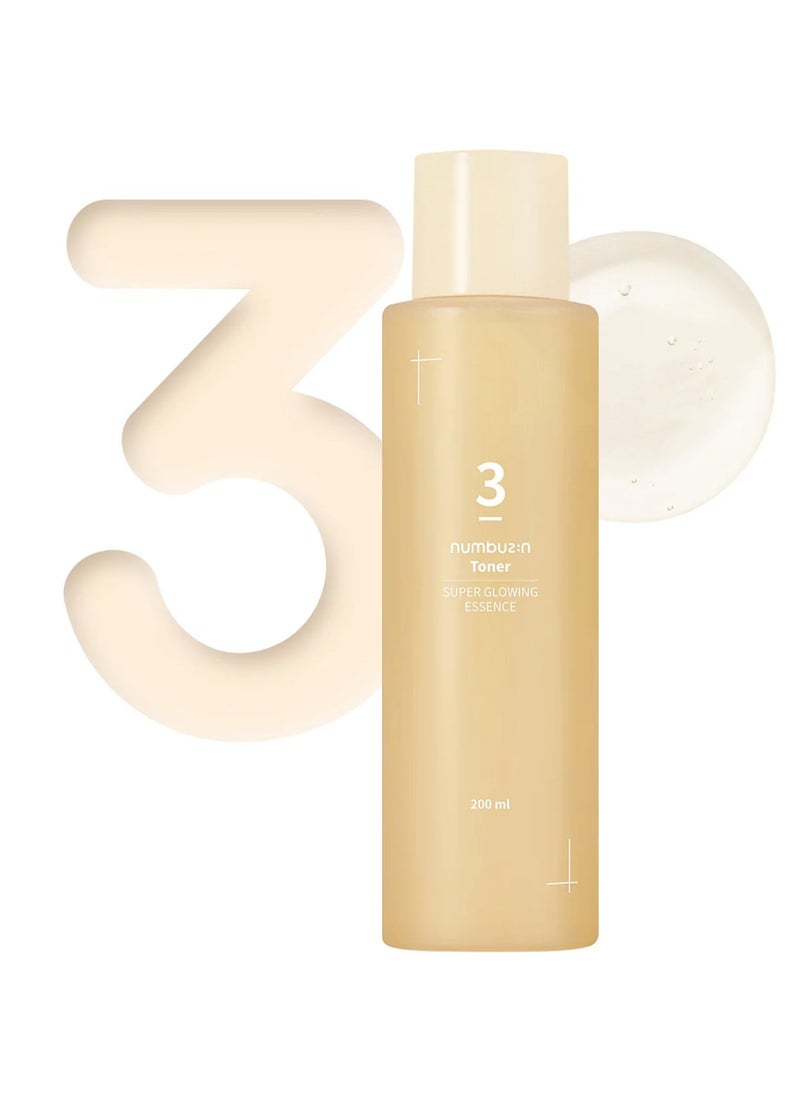numbuzin Numbuzin No.3 Super Glowing Essence Toner | Fermented Ingredients, Niacinamide, Galactomyces, glowy Skin Radiance | Korean Skin Care for Face  - Image 1