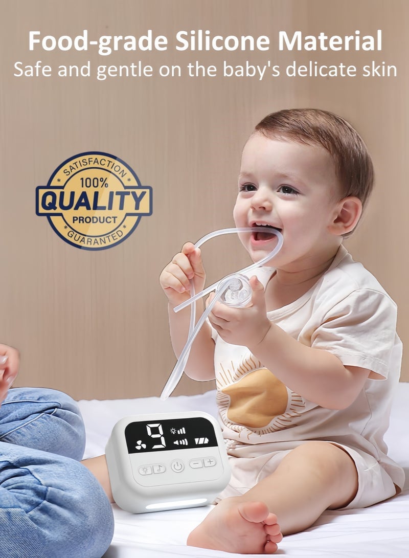 general Baby Nasal Aspirator Electric Hospital Grade Nose Suction with 9 Levels Food-Grade Silicone Tips Night Light and Nursery Rhyme Soothing Function - Image 5