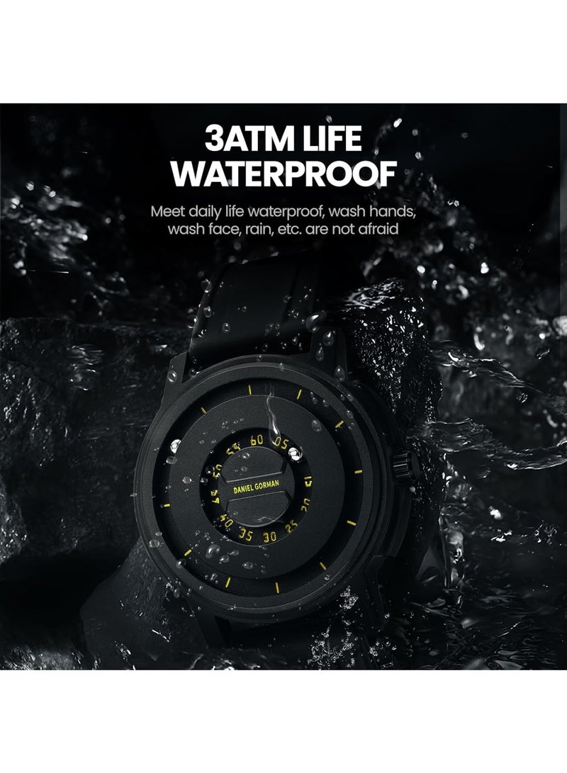 KASTWAVE Mens Watch, Magnetic Watch, Magnetic Balls Minimalist Dress Simplicity Quartz Watches with Mesh Stainless Steel Strap, Fashion Waterproof Wrist Watch, Gift for Men - Image 2