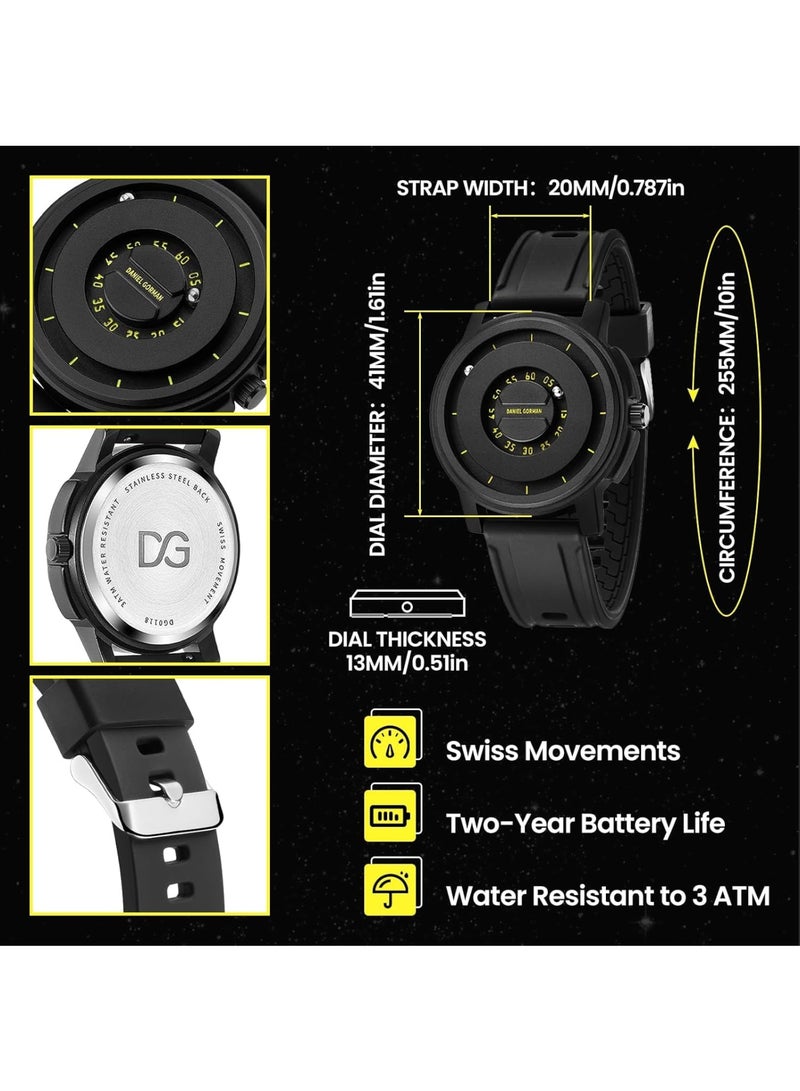 KASTWAVE Mens Watch, Magnetic Watch, Magnetic Balls Minimalist Dress Simplicity Quartz Watches with Mesh Stainless Steel Strap, Fashion Waterproof Wrist Watch, Gift for Men - Image 5