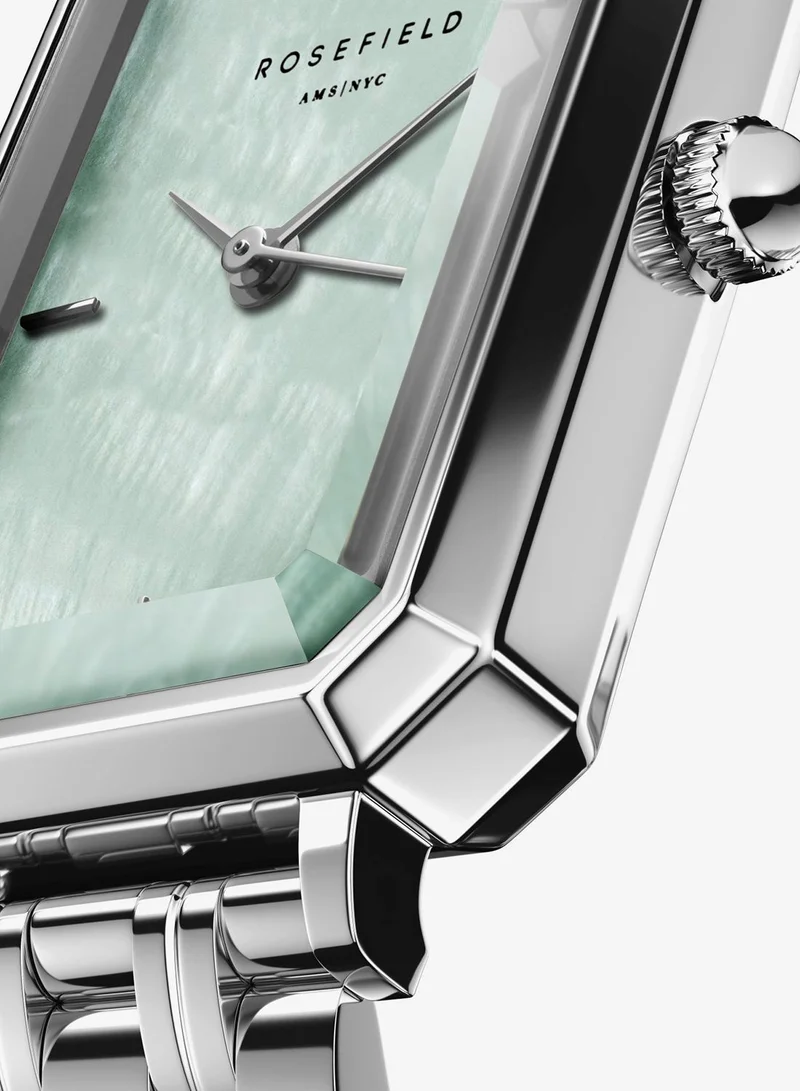 Rosefield Rosefield Octagon XS Mint Green MOP Steel Silver Women Watch - OGGSS-O72