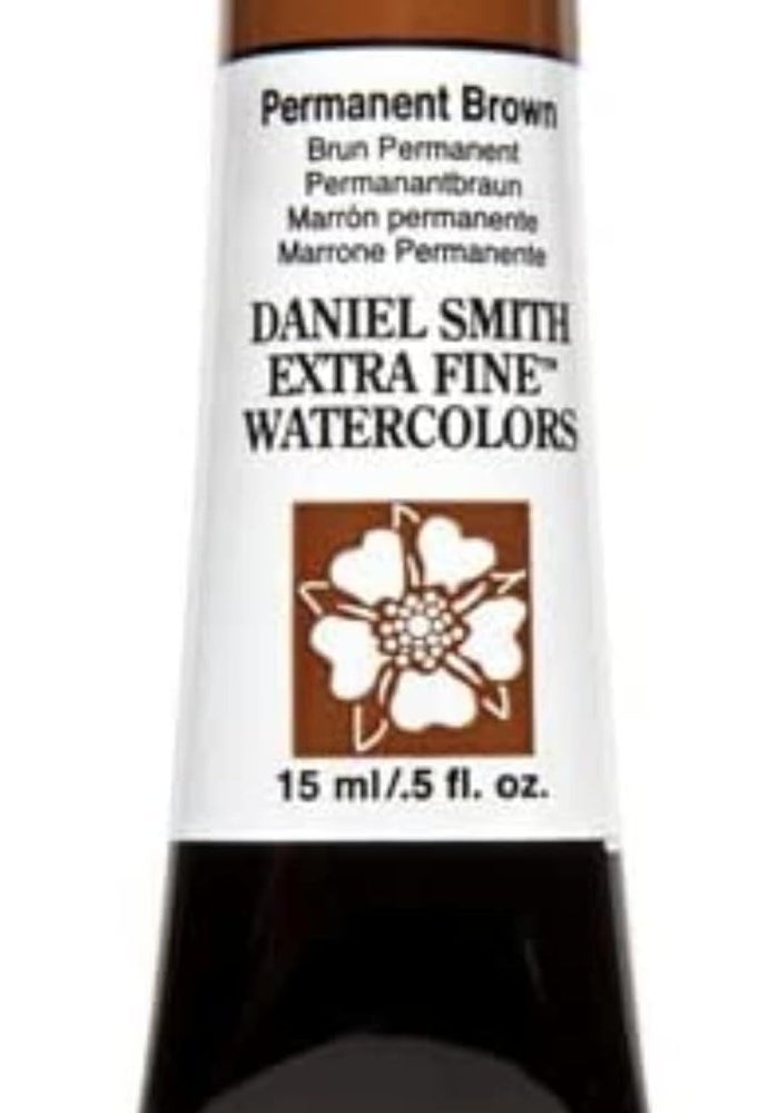 Daniel Smith Extra Fine Watercolor Paint - Permanent Brown, 15ml Tube - Image 1