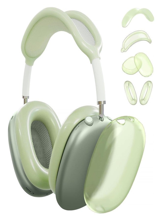 Foweroty Silicone Case for AirPod Max (2024/2020), Clear Soft Light Ear Pad Case Cover/Ear Cups Cover/Headband Cover，Ultra Protective Cover for Apple AirPods Max (USB-C) Case (Clear White) - Image 1