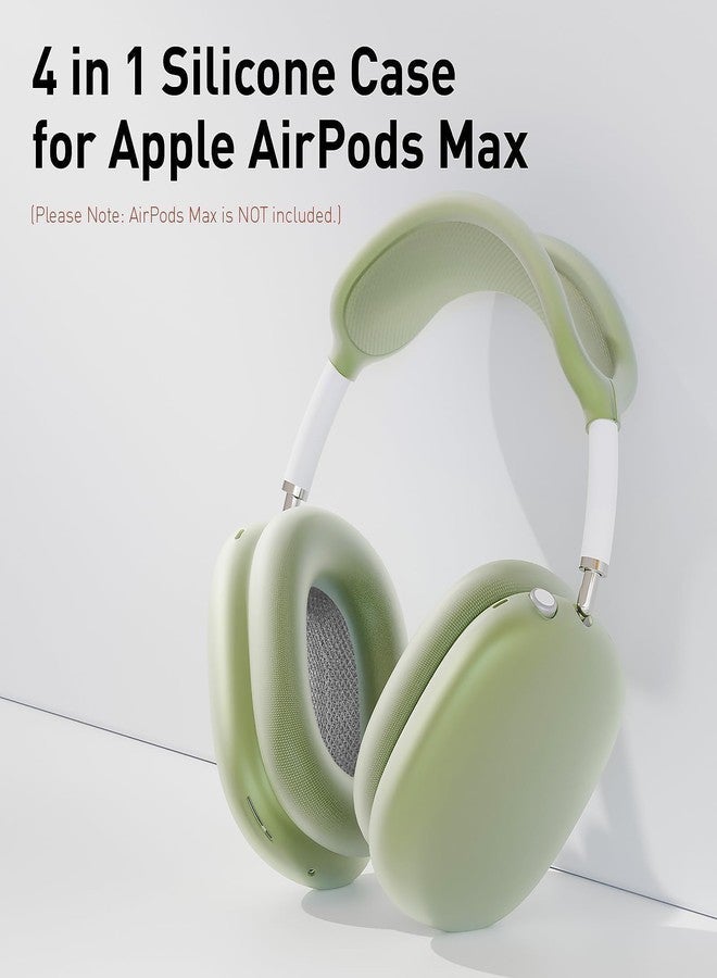 Foweroty Silicone Case for AirPod Max (2024/2020), Clear Soft Light Ear Pad Case Cover/Ear Cups Cover/Headband Cover，Ultra Protective Cover for Apple AirPods Max (USB-C) Case (Clear White) - Image 2