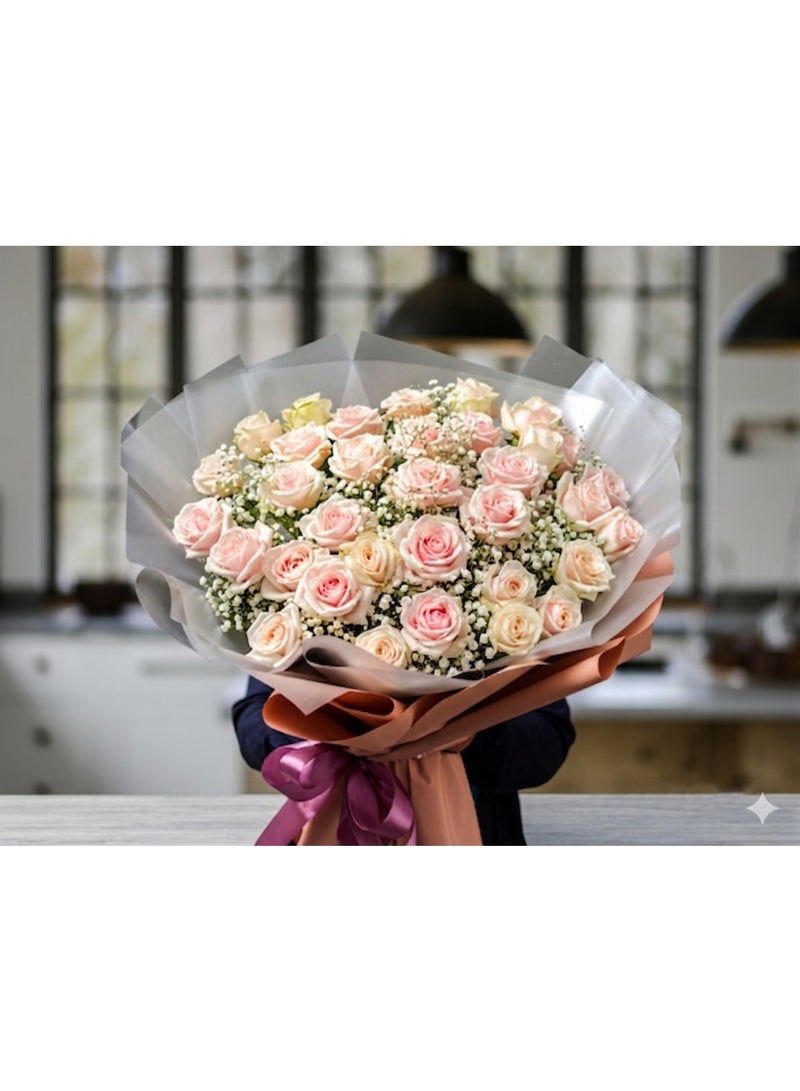 Gentle Pink Rose Cloud
