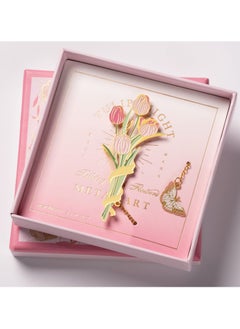 Charming Metal Tulip Bookmarks for Women, Unique Gifts for Book Lovers, Perfect for Book Clubs and Teachers