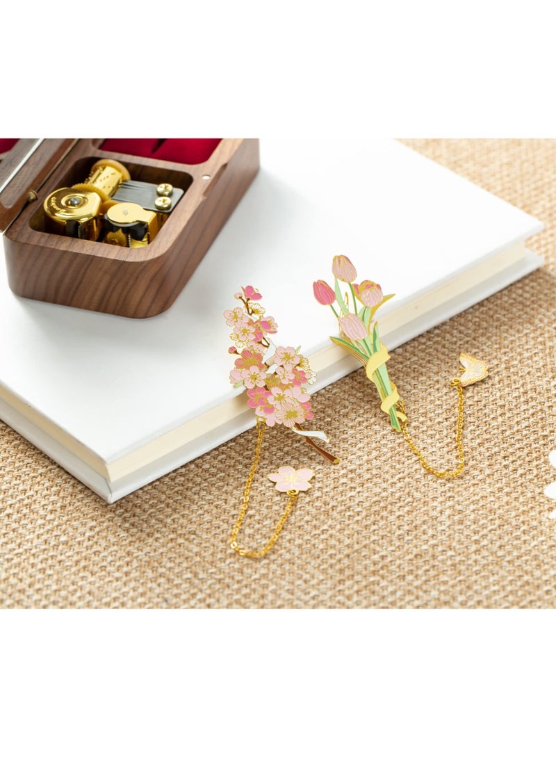 Generic - Charming Metal Tulip Bookmarks for Women, Unique Gifts for Book Lovers, Perfect for Book Clubs and Teachers - Image 1