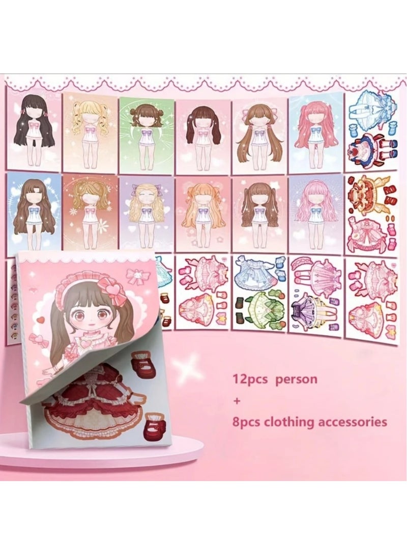 20pcs Clothing Matching Stickers, Cartoon Stickers, Quiet Stickers Game Stickers Party Favors - Image 1