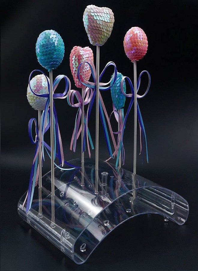 JCBIZ Acrylic Arc Lollipop Display Rack Transparent 155x110mm 20 Holes Clear Lollipop Stand Cake Candy Display Rack - Image 4