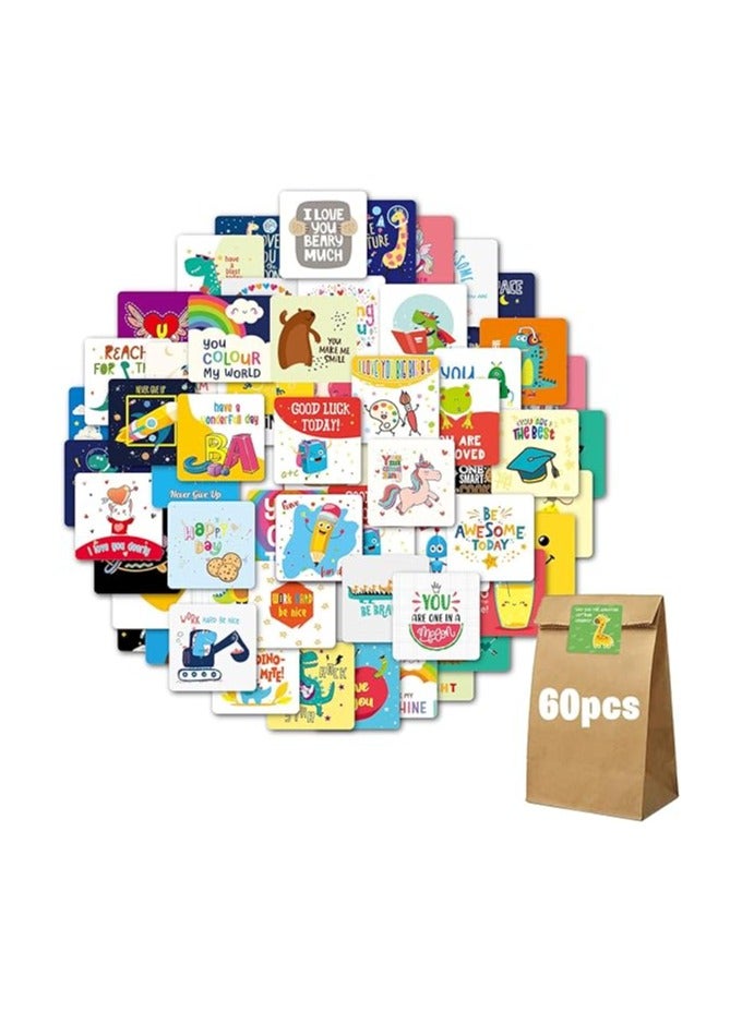 المنزل الذكي صندوق الغداء الذكي المنزلي وملصقات ملاحظات المكافآت للأطفال، ملصقات ملاحظات الحب التحفيزية والملهمة - Image 1