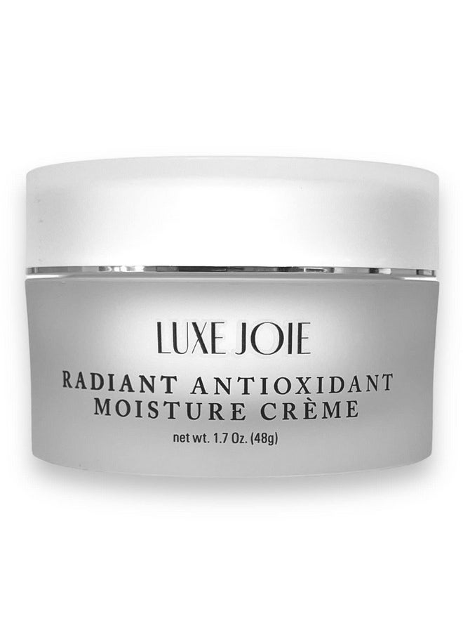 LuxeJoie - Radiant Antioxidant Moisture Creme 1.7 Oz Squalane Face Cream For Women Aging Skin For Dry Sensitive Facial Moisturizer Wrinkles Dark Spots Sun Damage - Image 1