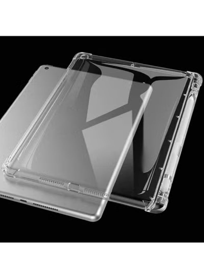 Case for iPad 10.2 7th/8th/9th Generation 2021/2020/2019 with Pencil Holder, Shockproof Thin Slim Transparent Flexible TPU Gel Silicon Back Cover Protective Shell Fit iPad 10.2 Inch Clear - Image 4