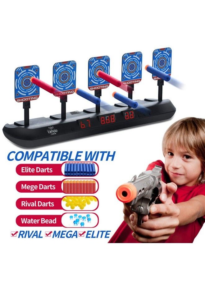 Shooting Targets For Nerf 5 Targets Shooting Games For Kids Digital Scoring Nerf Guns Target Gifts For 5 6 7 8 9 10 Year Old Boy