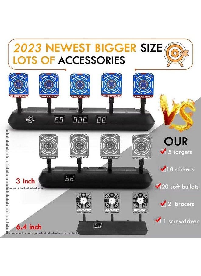 Shooting Targets For Nerf 5 Targets Shooting Games For Kids Digital Scoring Nerf Guns Target Gifts For 5 6 7 8 9 10 Year Old Boy