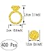 AKIO CRAFT Gold Diamond Ring Bachelorette Party Table Confetti Wedding Engagement Party Bridal Shower Anniversary Valentines Party Confetti Ring Circles Dots Confetti Decorations 400pc - Image 2