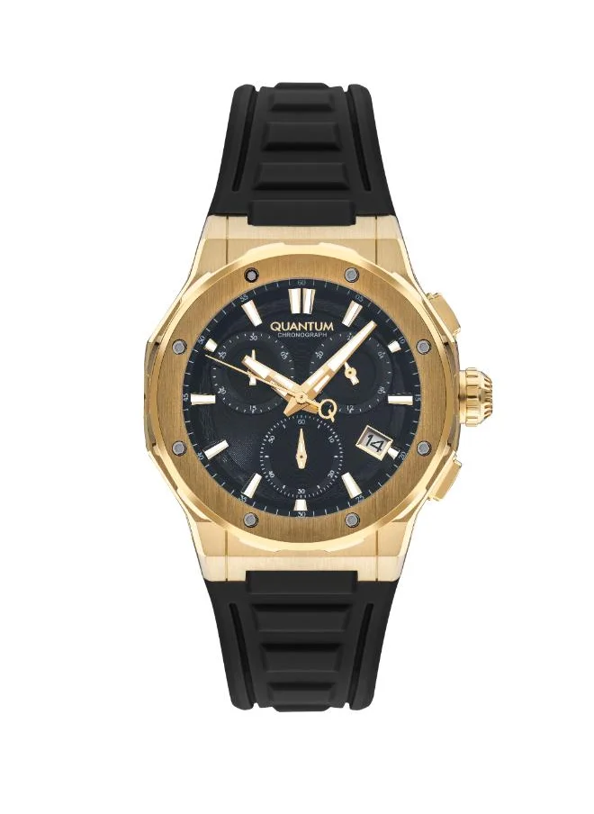 كوانتوم QUANTUM HNG1082.251 Men's Chronograph Display Watch & Silicone Strap Black