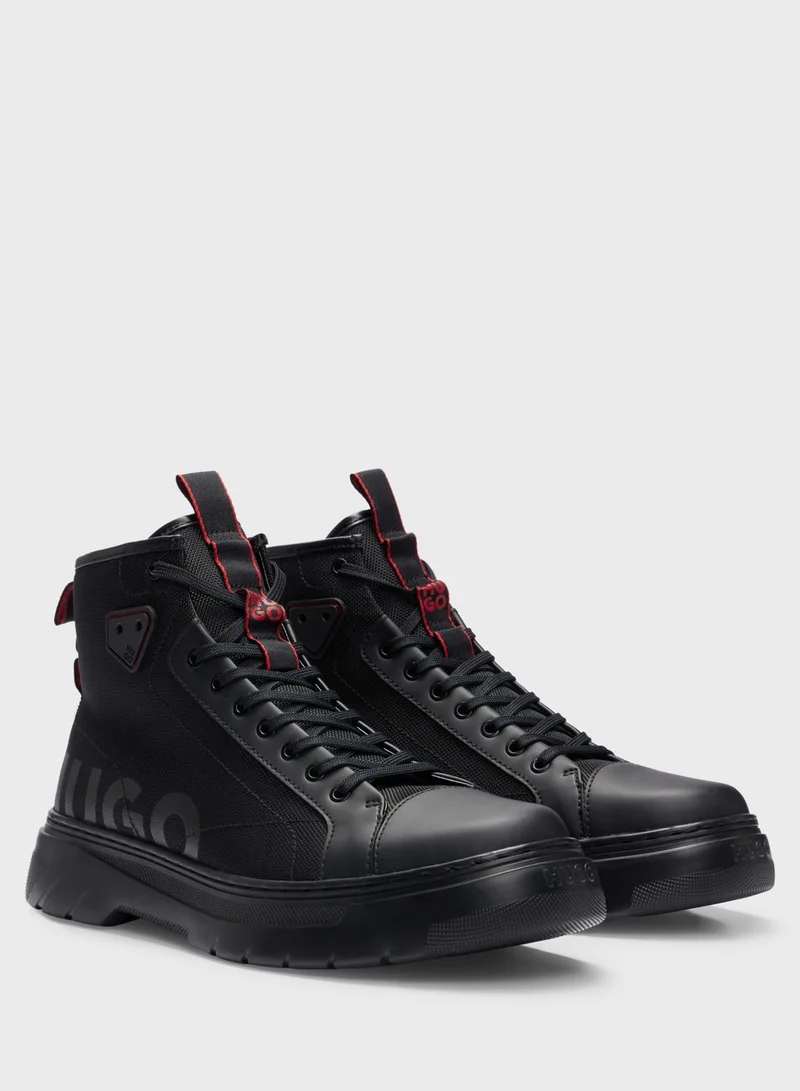 HUGO Logo High Top Sneakers
