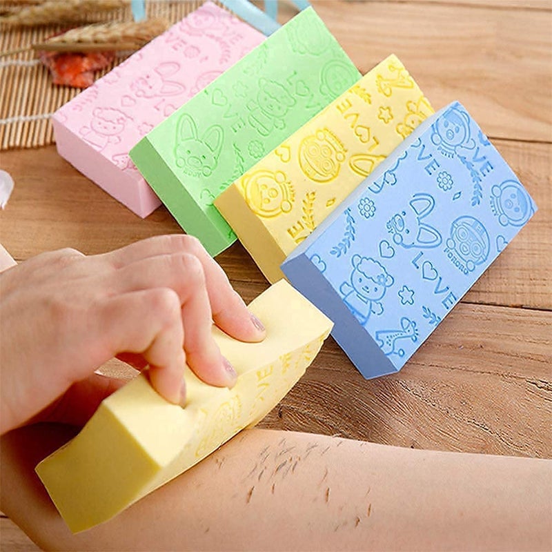 HETZON SALES HETZON SALES Ultra Soft Exfoliating Sponge Asian Bath Sponge For Shower Japanese Spa Cellulite Massager Dead Skin Remover Sponge For Body Face Scrubber Multiclour 3PCS  - Image 1