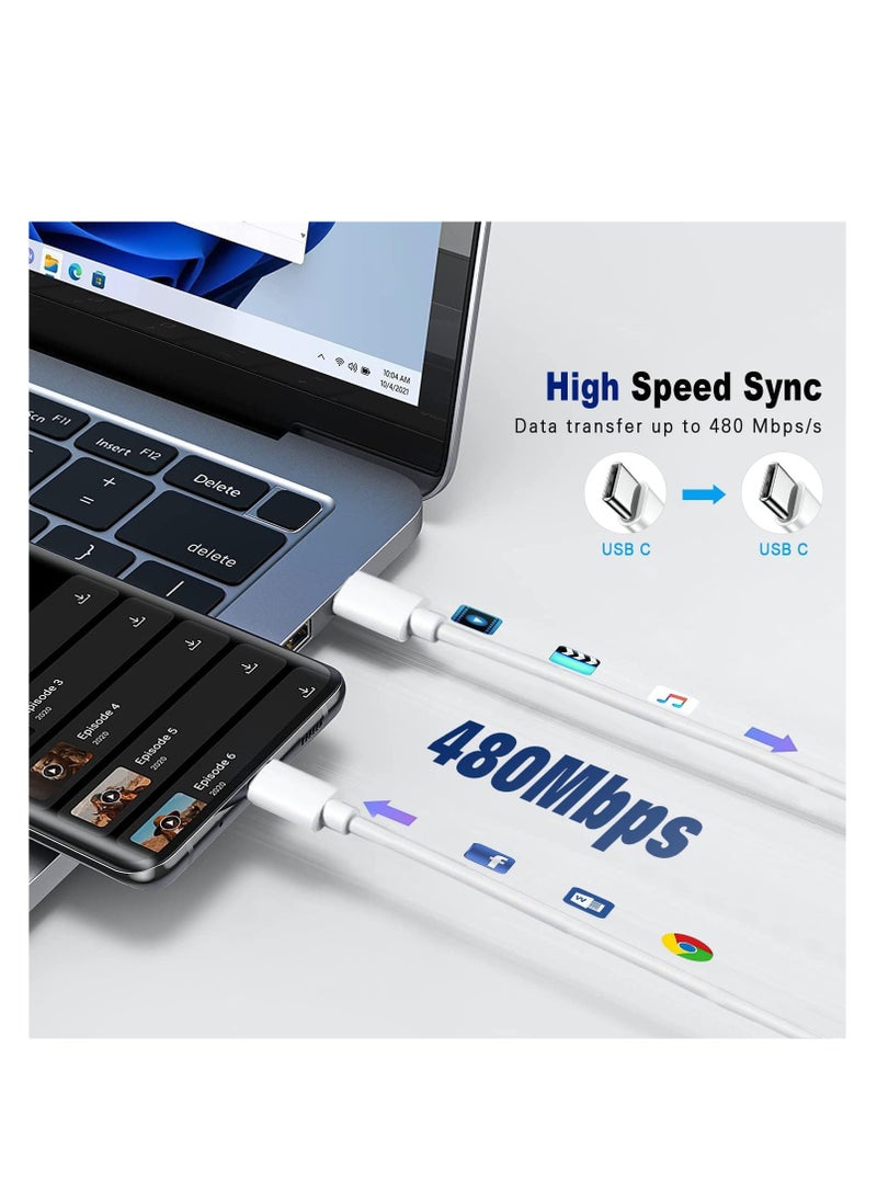 إكسيفين شاحن XSEVEN فائق السرعة بقوة 96 واط، MacBook Pro، شاحن كمبيوتر محمول لجهاز MacBook Pro/Air USB C، متوافق مع MacBook Pro مقاس 16 و15 و14 و13 بوصة، وiPad Pro مقاس 12.9 و11 بوصة وجميع أجهزة USB C، وكابل USB C-C بطول 2 متر - Image 4