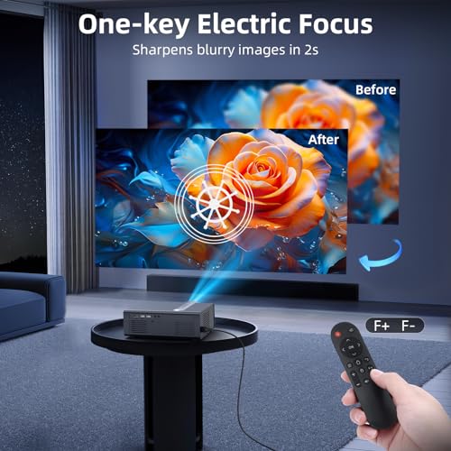 FUDONI [Electric Focus/Auto Keystone] Projector with WiFi and Bluetooth, Native 1080P 4K Supported,FUDONI Outdoor Movie Projector for Home Theater UP to 300", for iOS/Android/Laptop/TV Stick/HDMI/USB - Image 3