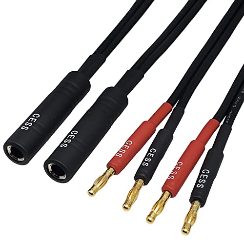 CNCESS CESS-020 1/4 Inch TS to Dual Banana Plug Speaker Adaptor, 6 Inch - Mono 6.35mm Female Jack to Banana Cable - 2 Pack - Image 5