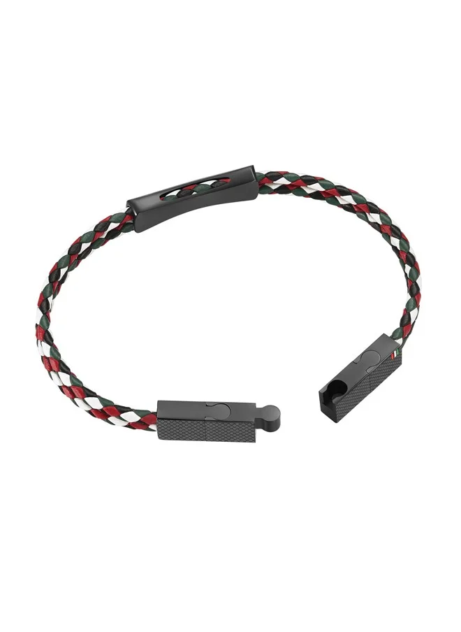 Ducati Corse Successo Multicolour Leather Bracelet For Men