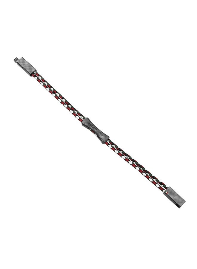 Ducati Corse Successo Multicolour Leather Bracelet For Men - Image 3