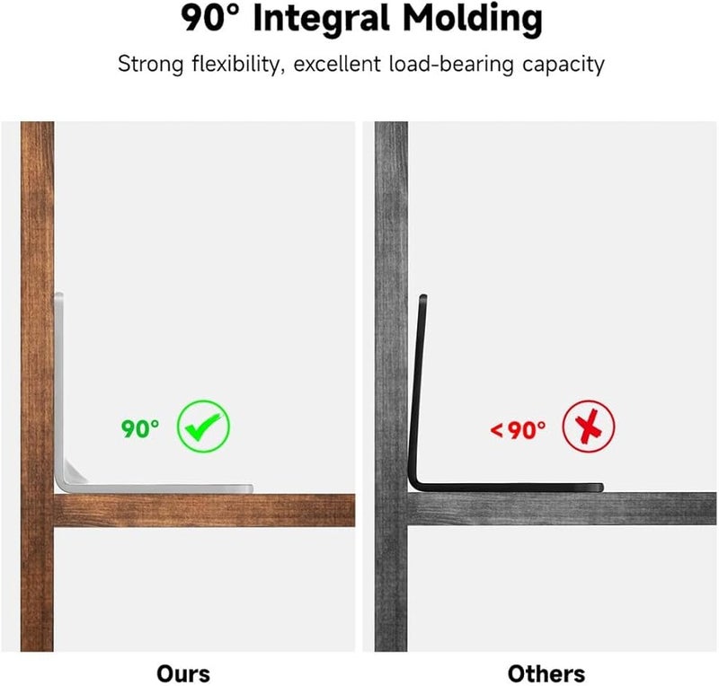 90 Degree L Shaped Brackets 40 Pcs Steel Corner Braces with Screws for Furniture - Image 4