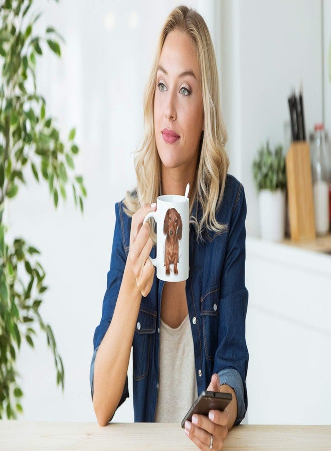 Winston Bear Winston & Bear Funny Dachshund Mug - Ceramic Tan Sausage Dog Coffee Mug Gift for Dog Lovers Mom and Dad - Wiener Themed Novelty Cup (11oz) - Image 2