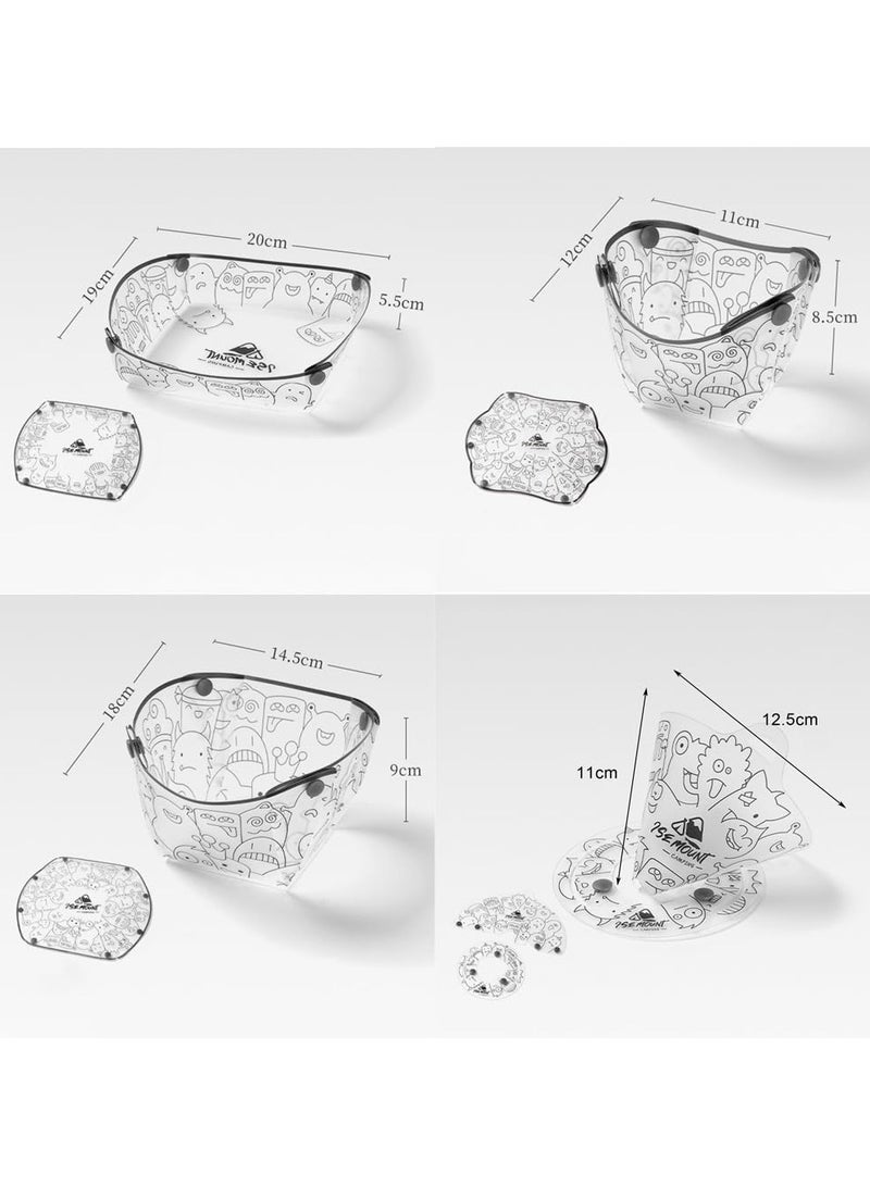 general Foldable bowls and plates, portable camping tableware, food grade BPA-free folding plates, heat-resistant ultra-light folding tableware, suitable for camping outdoor cooking picnics - Image 5