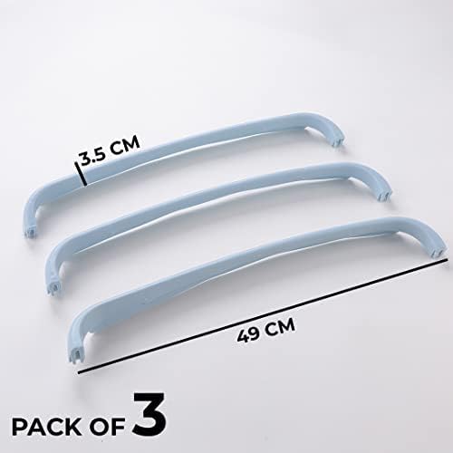 Homestic Homestic Towel Hanger for Bathroom|Wall Mounted Cloth Hanger|Multipurpose Cloth & Napkin Holder|Premium PP Material|Self-Adhesive DIY Installation|Bathroom & Kitchen Organizer|F205B|Pack of 3|Blue  - Image 2