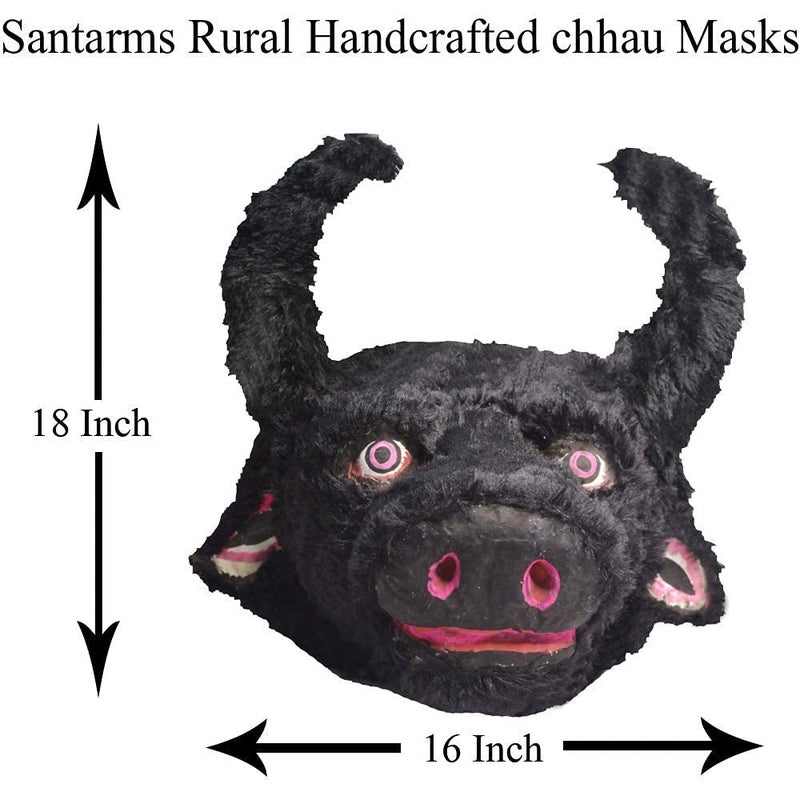 santarms santarms handicrafts buffalo or bhaisa purulia art of folk chhau dance face mask best home dcor wall decorative hanging showpiece bengal chau crafts handmade product by chhau stylish showpiece - Image 2