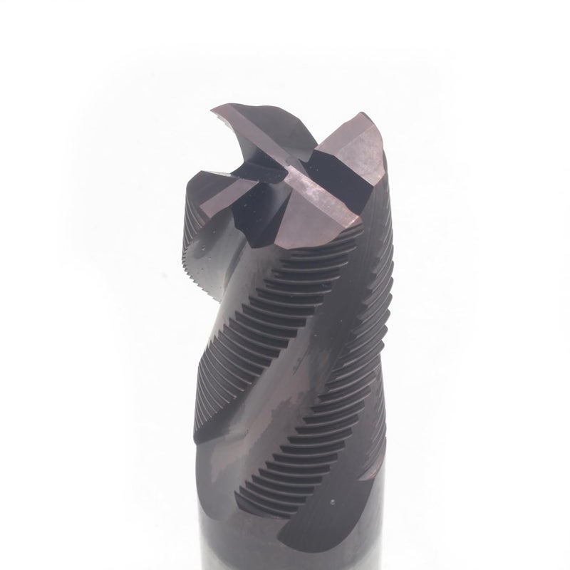 HFS (R) Roughing End Mill Square End Mill 4 Flute M42 8% Cobalt TiAlN for Steel 1" Dia. - Image 5