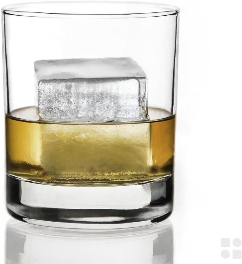 glacio Ice Cube Molds – 2-Pack Silicone Trays for 8 Large Square Cubes – Slow-Melt Ice for Whiskey, Cocktails, Coffee & More - Image 2