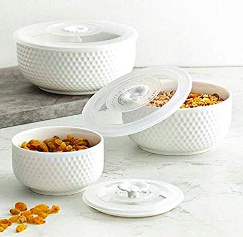 AZLVERA Ceramic Classic Serving Bowl Set of 3 - Image 1